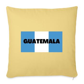 Guatemala in Guatemalan Flag Colors - Sofa pillowcase 17,3'' x 17,3'' (45 x 45 cm) - washed yellow - Front