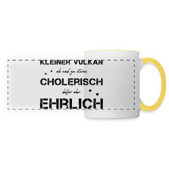 cholerisch ehrlich Choleriker - Panoramatasse - Weiß/Gelb - Vorne