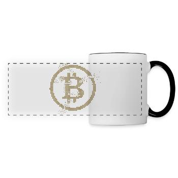Bitcoin - Panoramatasse - Weiß/Schwarz - Vorne