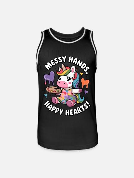 Messy Hands, Happy Hearts! - Men's Basketball Jersey -