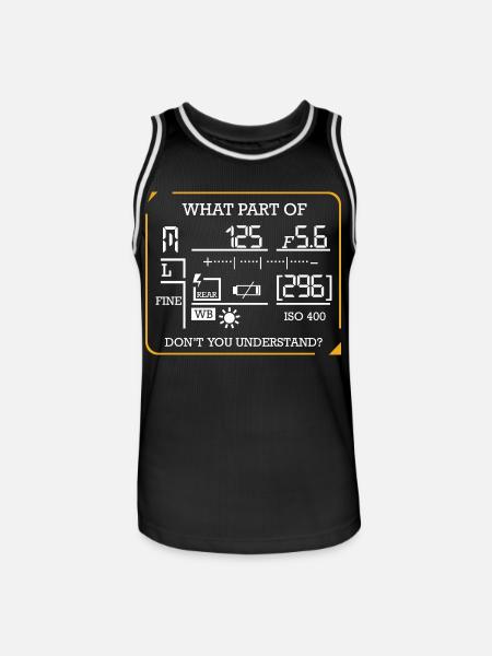 photographer - Men's Basketball Jersey - black/white