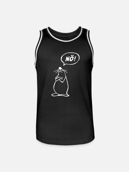 NÖ Maus - Männer Basketball-Trikot - Schwarz/Weiß