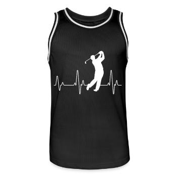Le golf - Maillot de basket Homme - noir/blanc - Devant - AI Model Male 185 dark (185cm)