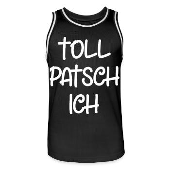 Tollpatsch Ich tollpatschig lustig tollpatschich - Männer Basketball-Trikot - Schwarz/Weiß - Vorne - AI Model Male 185 dark (185cm)