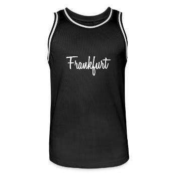 Frankfurt - Männer Basketball-Trikot - Schwarz/Weiß - Vorne - AI Model Male 185 dark (185cm)