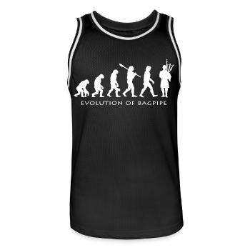 Dudelsack - Männer Basketball-Trikot - Schwarz/Weiß - Vorne - AI Model Male 185 dark (185cm)