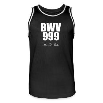 Bach Johann Sebastian - Maillot de basket Homme - noir/blanc - Devant - AI Model Male 185 dark (185cm)