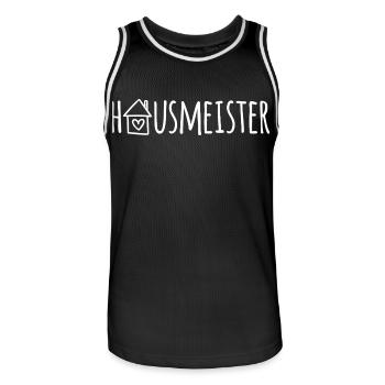 Hausmeister - Männer Basketball-Trikot - Schwarz/Weiß - Vorne - AI Model Male 185 dark (185cm)