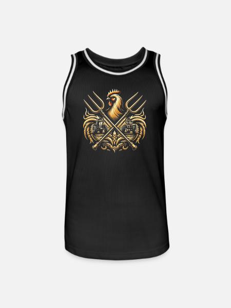 Farmer Logo - Men's Basketball Jersey - black/white