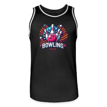 Bowling Logo - Maillot de basket Homme - noir/blanc - Devant - AI Model Male 185 dark (185cm)