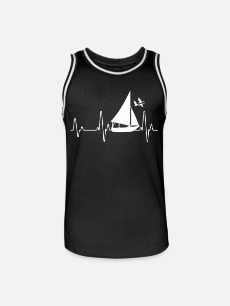 Segeln - Männer Basketball-Trikot - Schwarz/Weiß