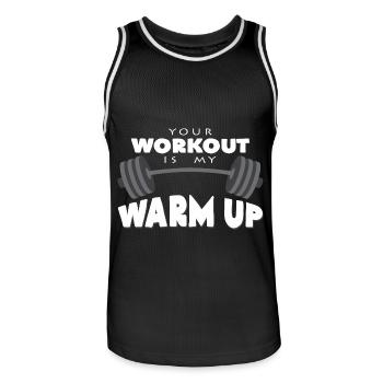 dumbbell - Men's Basketball Jersey - black/white - Front - AI Model Male 185 dark (185cm)