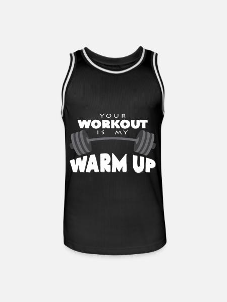 dumbbell - Men's Basketball Jersey - black/white