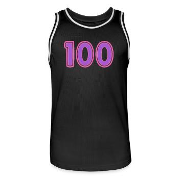 100. 100 ANS. 100e ANNIVERSAIRE - Maillot de basket Homme - noir/blanc - Devant - AI Model Male 185 dark (185cm)