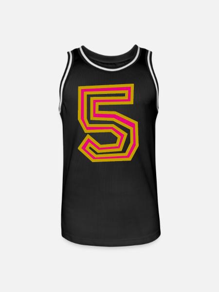 5. 5 YEARS. 5th ANNIVERSARY - Men's Basketball Jersey - black/white