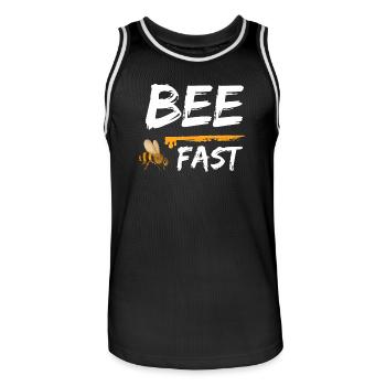 Abeille Rapide Abeilles Miel - Maillot de basket Homme - noir/blanc - Devant - AI Model Male 185 dark (185cm)