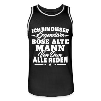 Ich bin dieser legendäre böse alte Mann - Männer Basketball-Trikot - Schwarz/Weiß - Vorne - AI Model Male 185 dark (185cm)