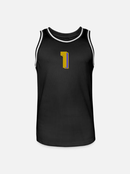 1 - Maillot de basket Homme - noir/blanc
