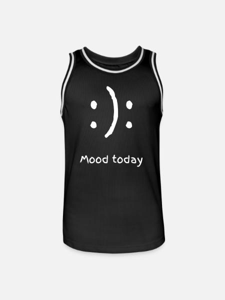mood today - Men's Basketball Jersey - black/white