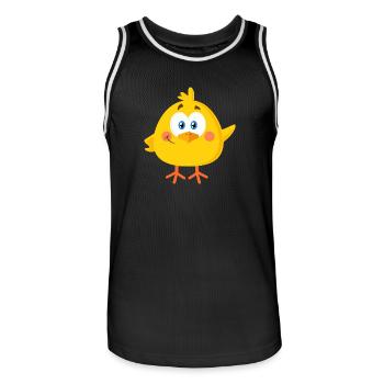 Kleines Küken - Männer Basketball-Trikot - Schwarz/Weiß - Vorne - AI Model Male 185 dark (185cm)