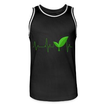 Vegan - Maillot de basket Homme - noir/blanc - Devant - AI Model Male 185 dark (185cm)