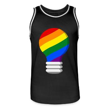 Gay Pride - Maillot de basket Homme - noir/blanc - Devant - AI Model Male 185 dark (185cm)