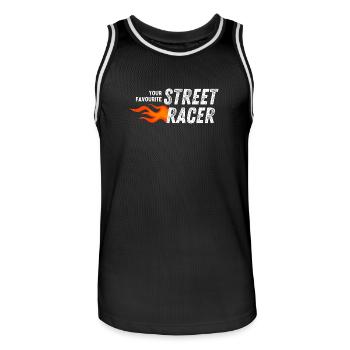 Dein Lieblings-Street-Racer - Männer Basketball-Trikot - Schwarz/Weiß - Vorne - AI Model Male 185 dark (185cm)
