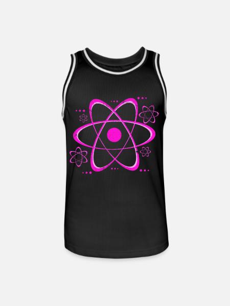 Physiker - Männer Basketball-Trikot - Schwarz/Weiß