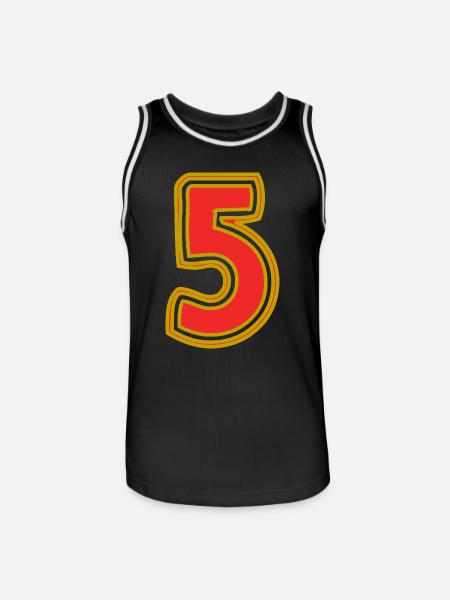 5 - Maillot de basket Homme - noir/blanc