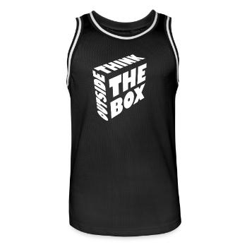 Sortez des sentiers battus - Maillot de basket Homme - noir/blanc - Devant - AI Model Male 185 dark (185cm)
