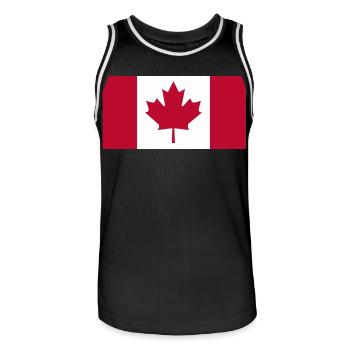 Drapeau canada drapeau érable Canada Day 1867 Toronto - Maillot de basket Homme - noir/blanc - Devant - AI Model Male 185 dark (185cm)