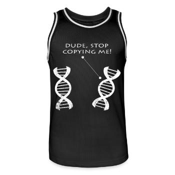 Biologie Drôles Proverbes BIOLOGISTES - Maillot de basket Homme - noir/blanc - Devant - AI Model Male 185 dark (185cm)