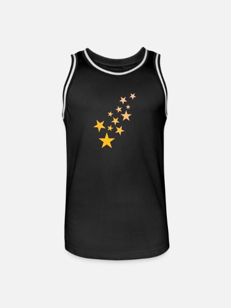 Star asterisk pattern starry sky - Men's Basketball Jersey - black/white