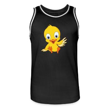 Cute chick - Men's Basketball Jersey - black/white - Front - AI Model Male 185 dark (185cm)