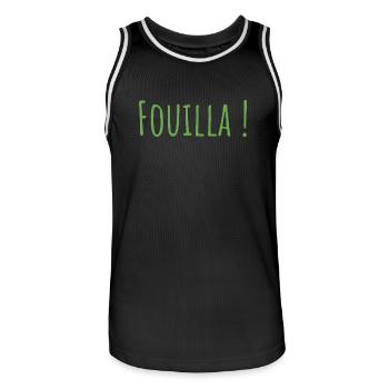 Fouilla vert - Maillot de basket Homme - noir/blanc - Devant - AI Model Male 185 dark (185cm)
