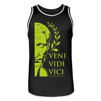 César vert - Maillot de basket Homme - noir/blanc - Devant - AI Model Male 185 dark (185cm)