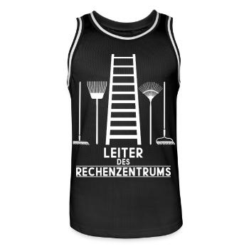 LEITER DES RECHENZENTRUMS - Männer Basketball-Trikot - Schwarz/Weiß - Vorne - AI Model Male 185 dark (185cm)