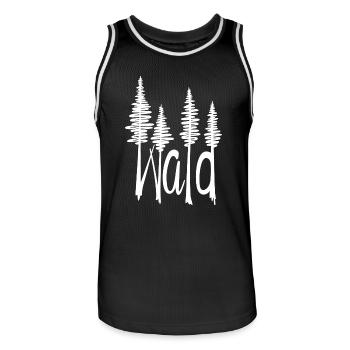 Forest - Men's Basketball Jersey - black/white - Front - AI Model Male 185 dark (185cm)
