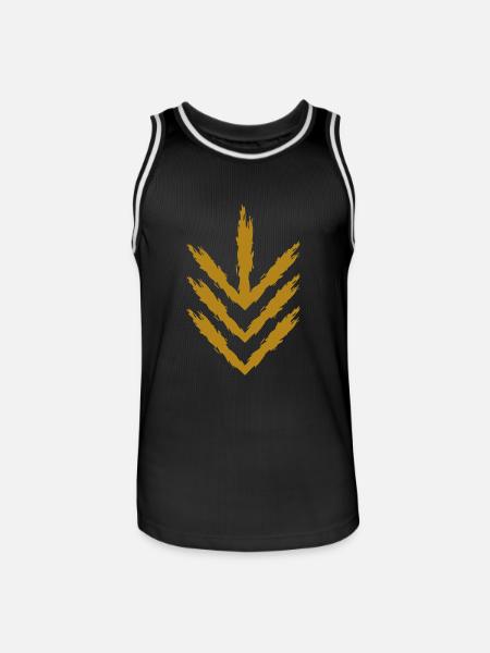 Down arrow icon gold - Men's Basketball Jersey - black/white