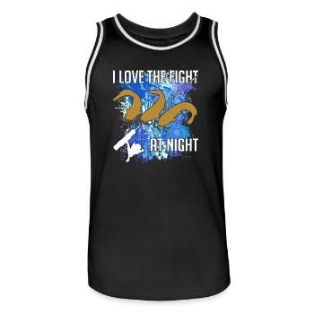 Catfish Catfish Fishing Catfish Silhouette and Blobs of Color - Men's Basketball Jersey - black/white - Front - AI Model Male 185 dark (185cm)