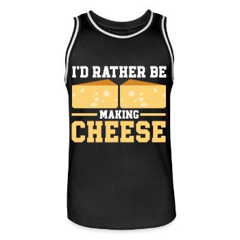 Cheese Making Cheese Lover - Männer Basketball-Trikot - Schwarz/Weiß - Vorne - AI Model Male 185 dark (185cm)