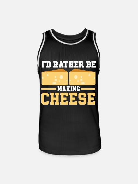 Cheese Making Cheese Lover - Men's Basketball Jersey - black/white
