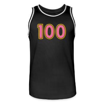 100. 100 ANS. 100e ANNIVERSAIRE. ANNIVERSAIRE 100 - Maillot de basket Homme - noir/blanc - Devant - AI Model Male 185 dark (185cm)
