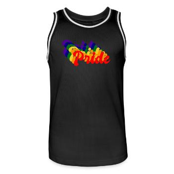 Pride LGBT Retro - Maillot de basket Homme - noir/blanc - Devant - AI Model Male 185 dark (185cm)