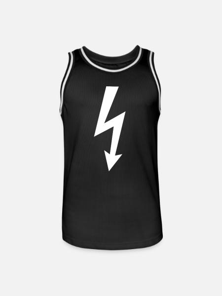 Blitz Logo - Männer Basketball-Trikot - Schwarz/Weiß