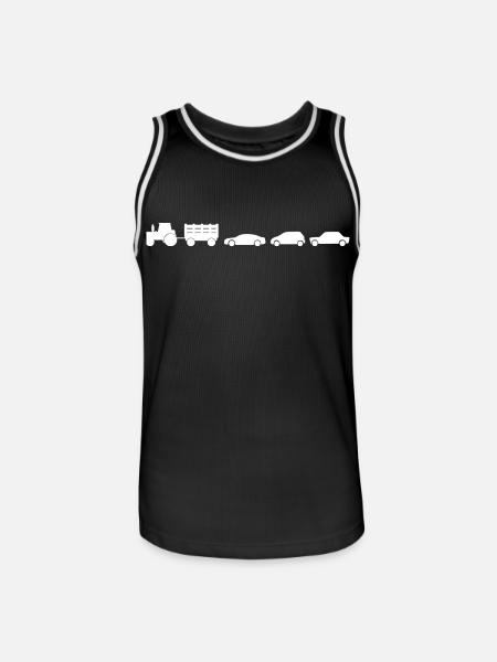 Traktor Anhänger Autos - Männer Basketball-Trikot - Schwarz/Weiß