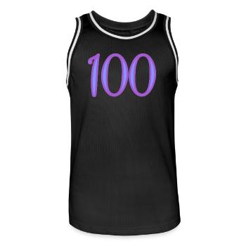 100 - Maillot de basket Homme - noir/blanc - Devant - AI Model Male 185 dark (185cm)