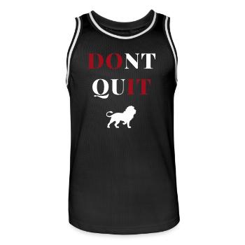 dont quit lion heart - Männer Basketball-Trikot - Schwarz/Weiß - Vorne - AI Model Male 185 dark (185cm)
