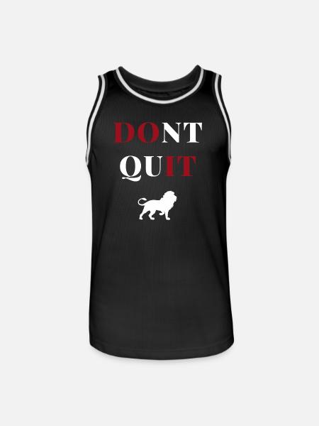 don't quit lion heart - Men's Basketball Jersey - black/white