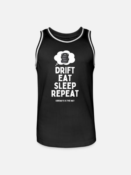 Drift Eat Sleep Repeat - Men's Basketball Jersey - black/white